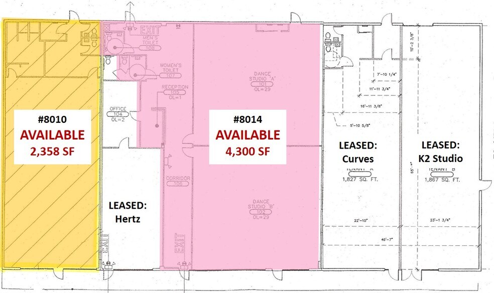 8010-8018 McEwen Rd, Centerville, OH à louer - Plan d’étage – Image 2 sur 4