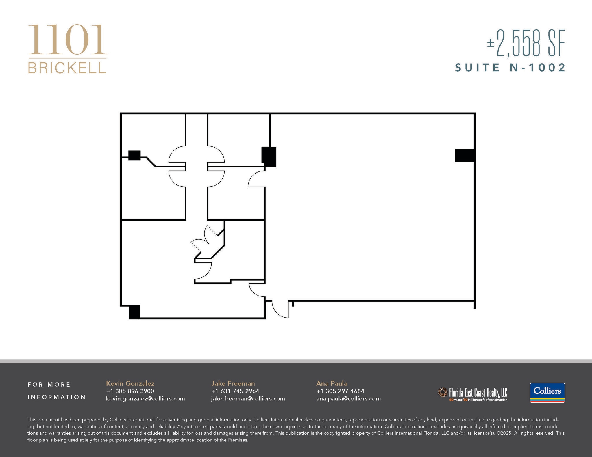 1101 Brickell Ave, Miami, FL à louer Plan d’étage– Image 1 sur 2