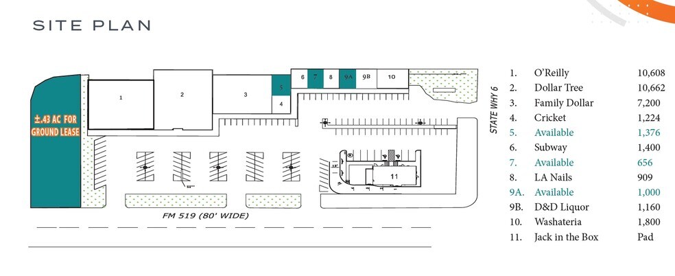 6721 Main St, Hitchcock, TX à louer - Plan de site – Image 3 sur 3
