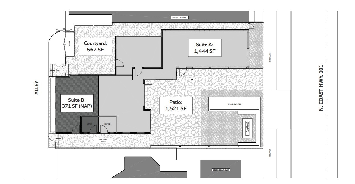 1232-1234 N Coast Highway 101, Encinitas, CA à louer Plan de site– Image 1 sur 1