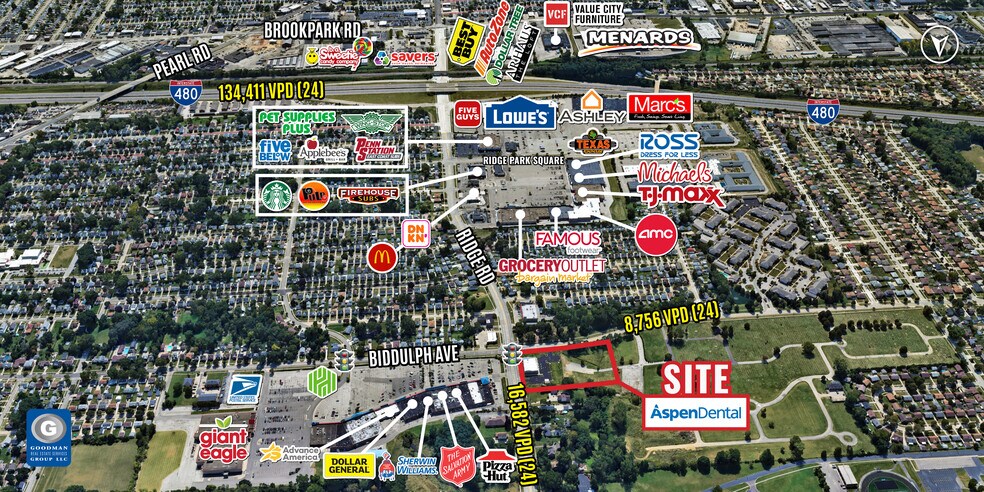 4630 N Ridge Rd, Brooklyn, OH à louer - Aérien – Image 1 sur 5