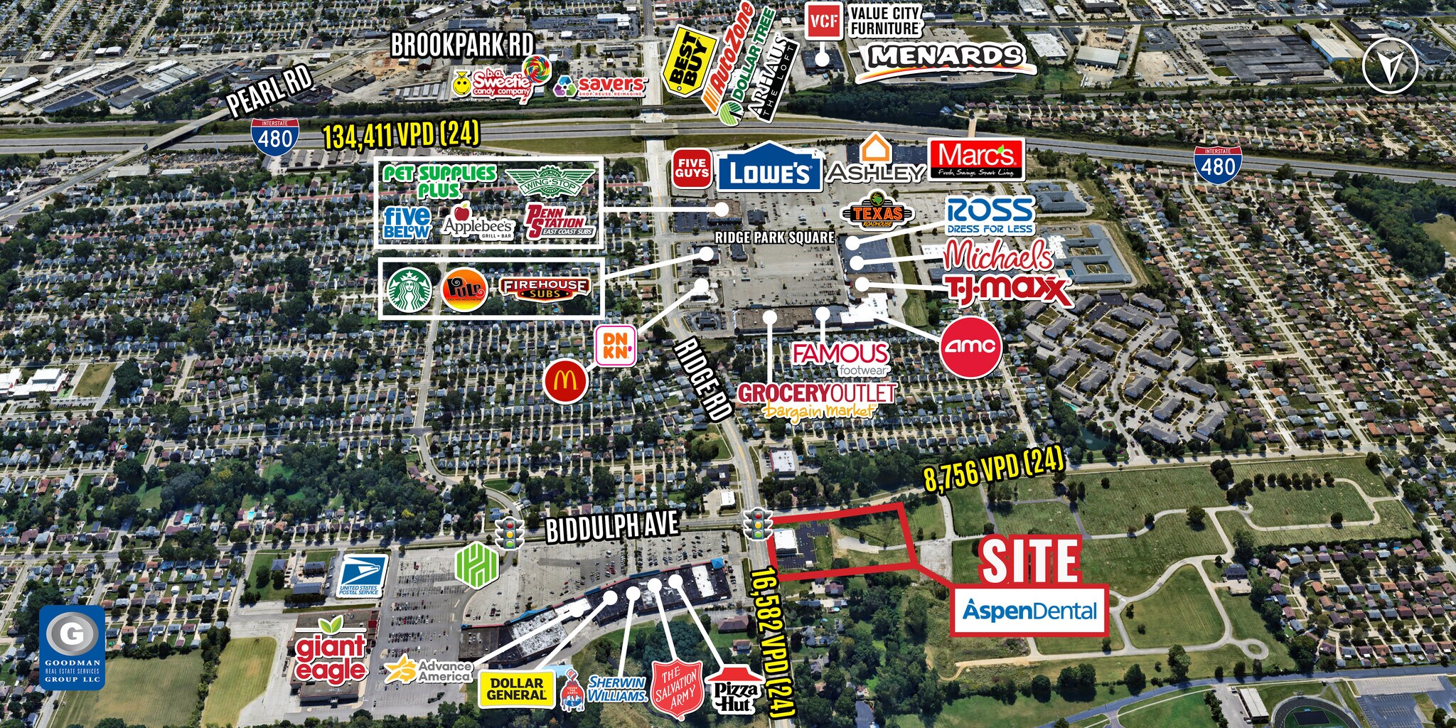 4630 N Ridge Rd, Brooklyn, OH à louer Aérien– Image 1 sur 7