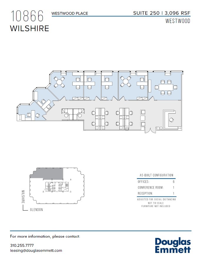 10866 Wilshire Blvd, Los Angeles, CA à louer Plan d’étage– Image 1 sur 1