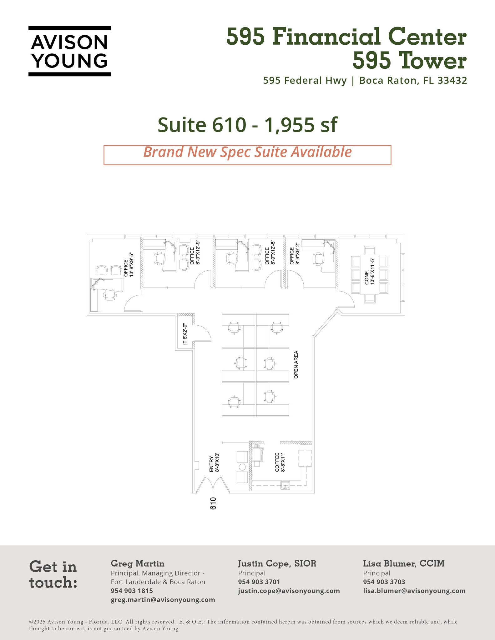 595 S Federal Hwy, Boca Raton, FL à louer Plan d’étage– Image 1 sur 1