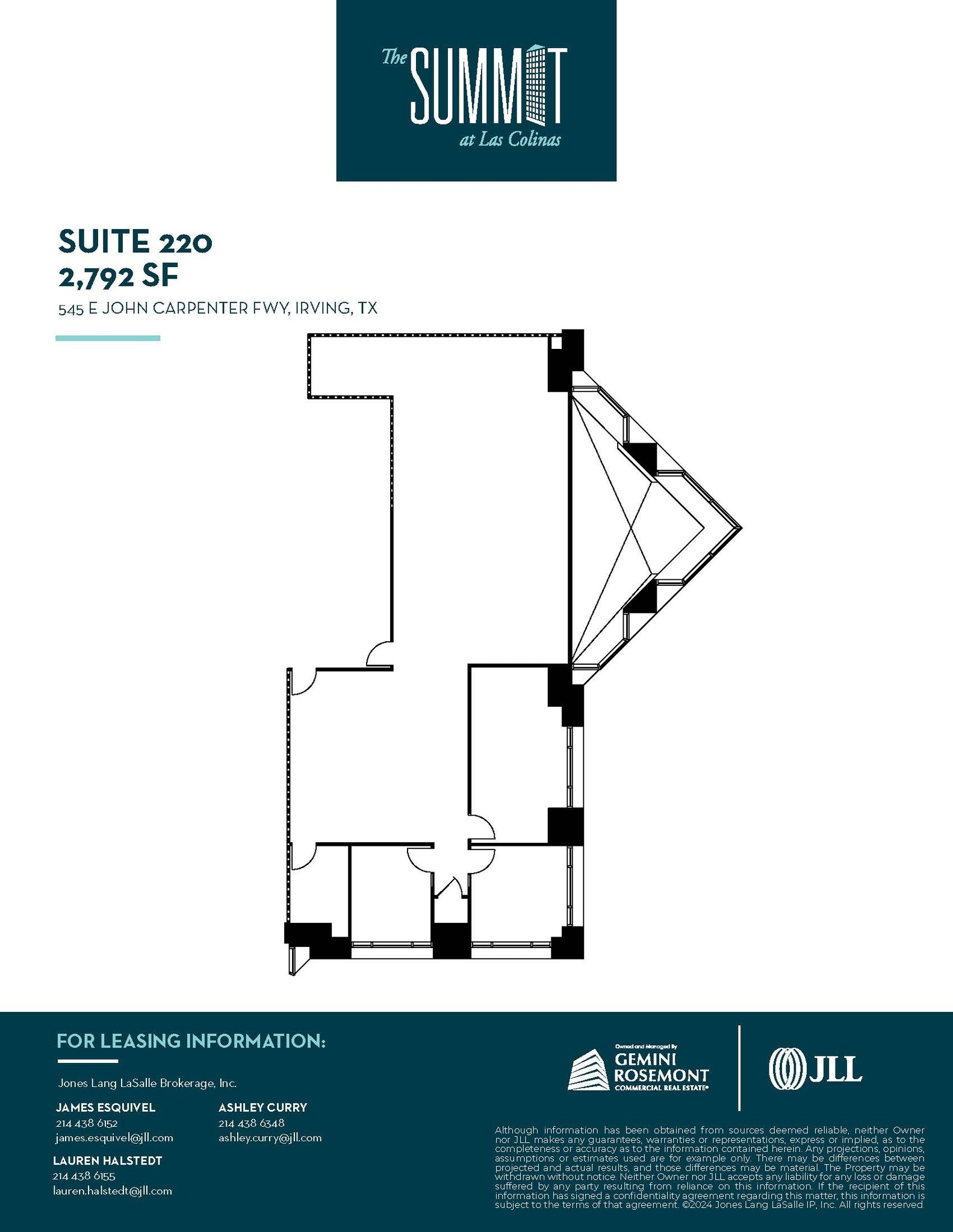 545 E John Carpenter Fwy, Irving, TX à louer Plan d’étage– Image 1 sur 1