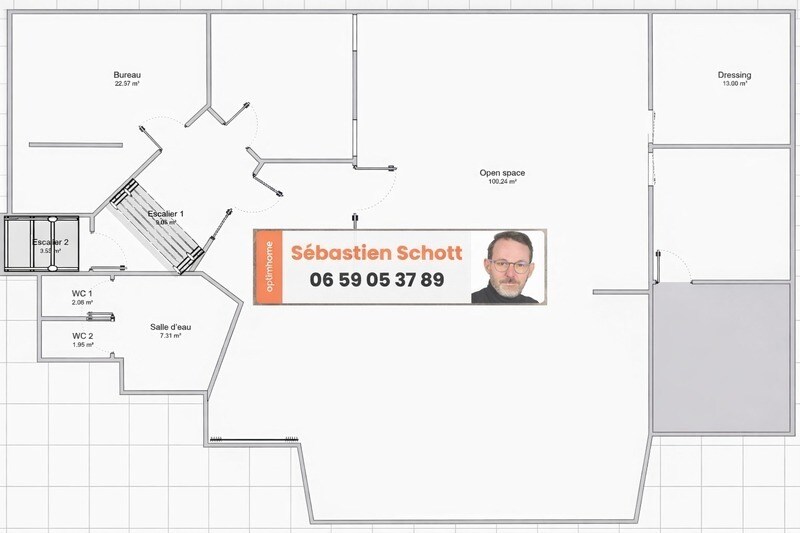 Local commercial dans Paris à vendre Plan d’étage– Image 1 sur 2