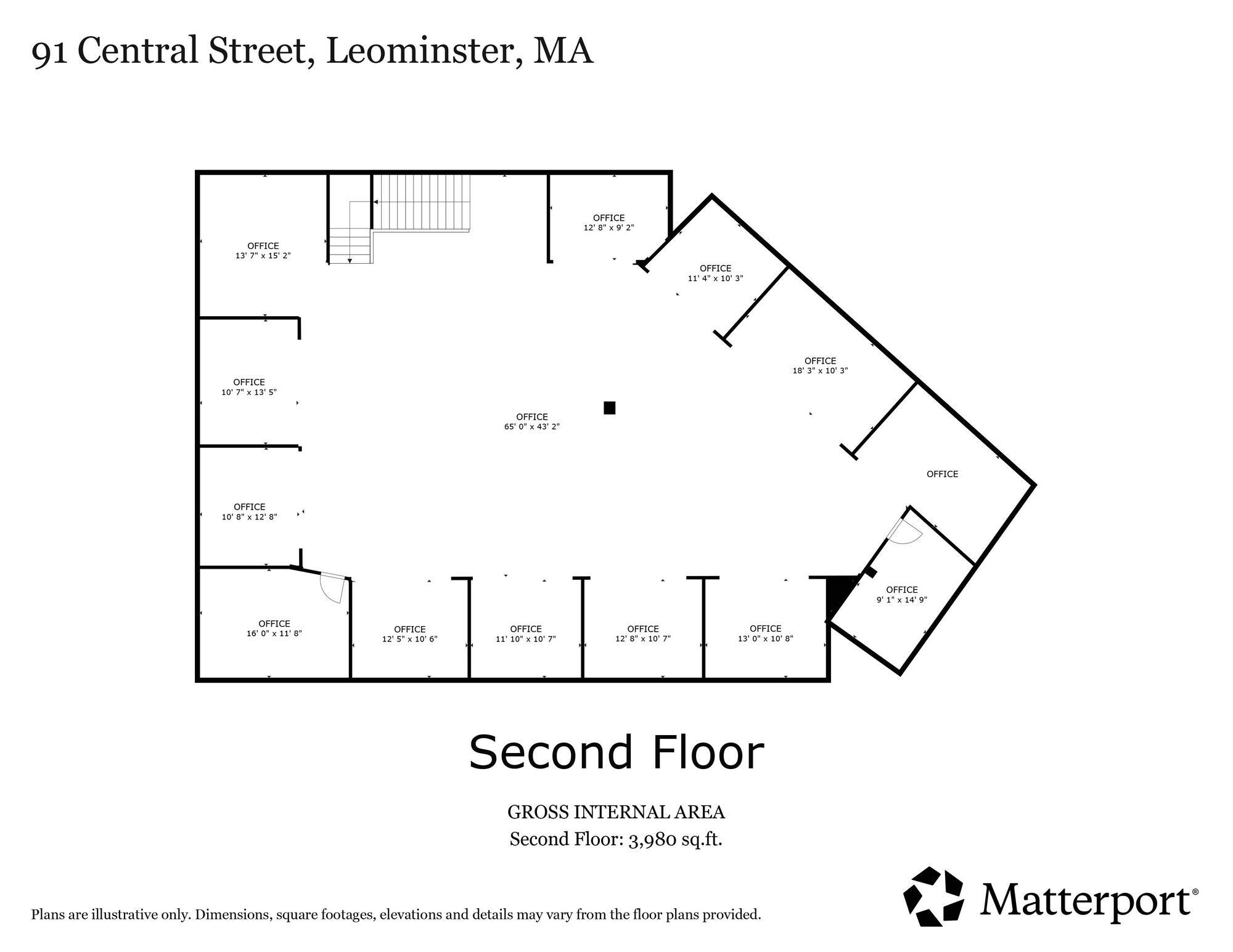 91 Central St, Leominster, MA à louer Plan d’étage– Image 1 sur 1