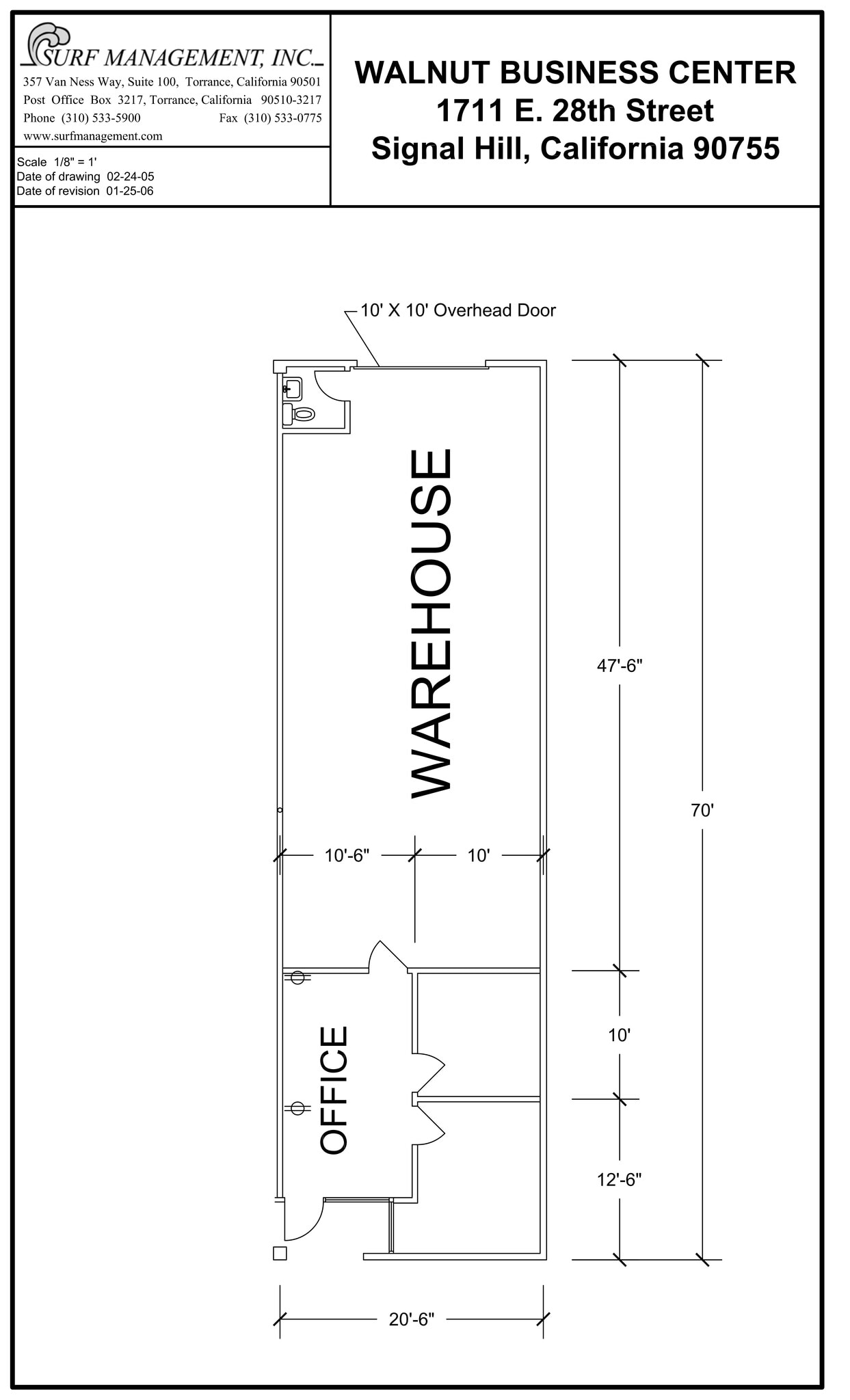 1703-1729 E 28th St, Signal Hill, CA à louer Plan de site– Image 1 sur 1