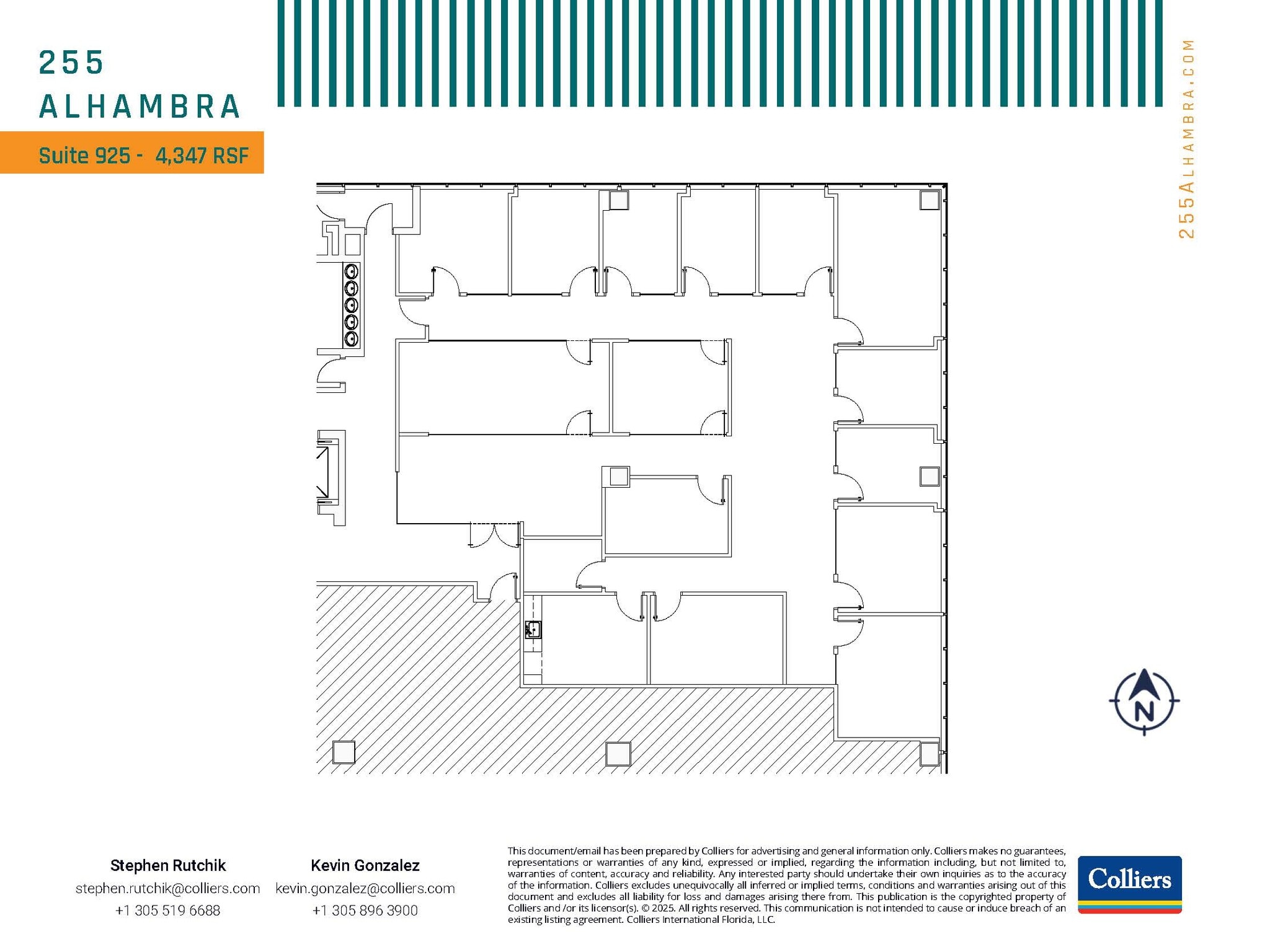 255 Alhambra Cir, Coral Gables, FL à louer Plan d’étage– Image 1 sur 1