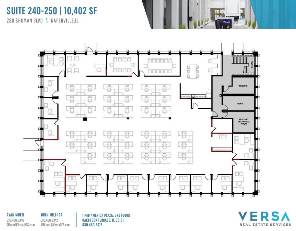 280 Shuman Blvd, Naperville, IL à louer Plan d’étage– Image 1 sur 3