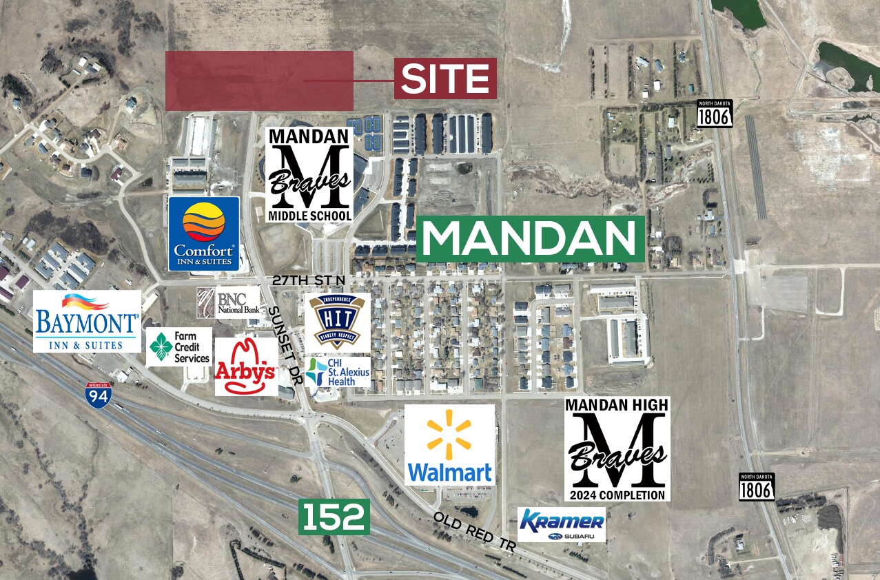 31st St NW & Sunset Drive, Mandan, ND à vendre Aérien– Image 1 sur 3