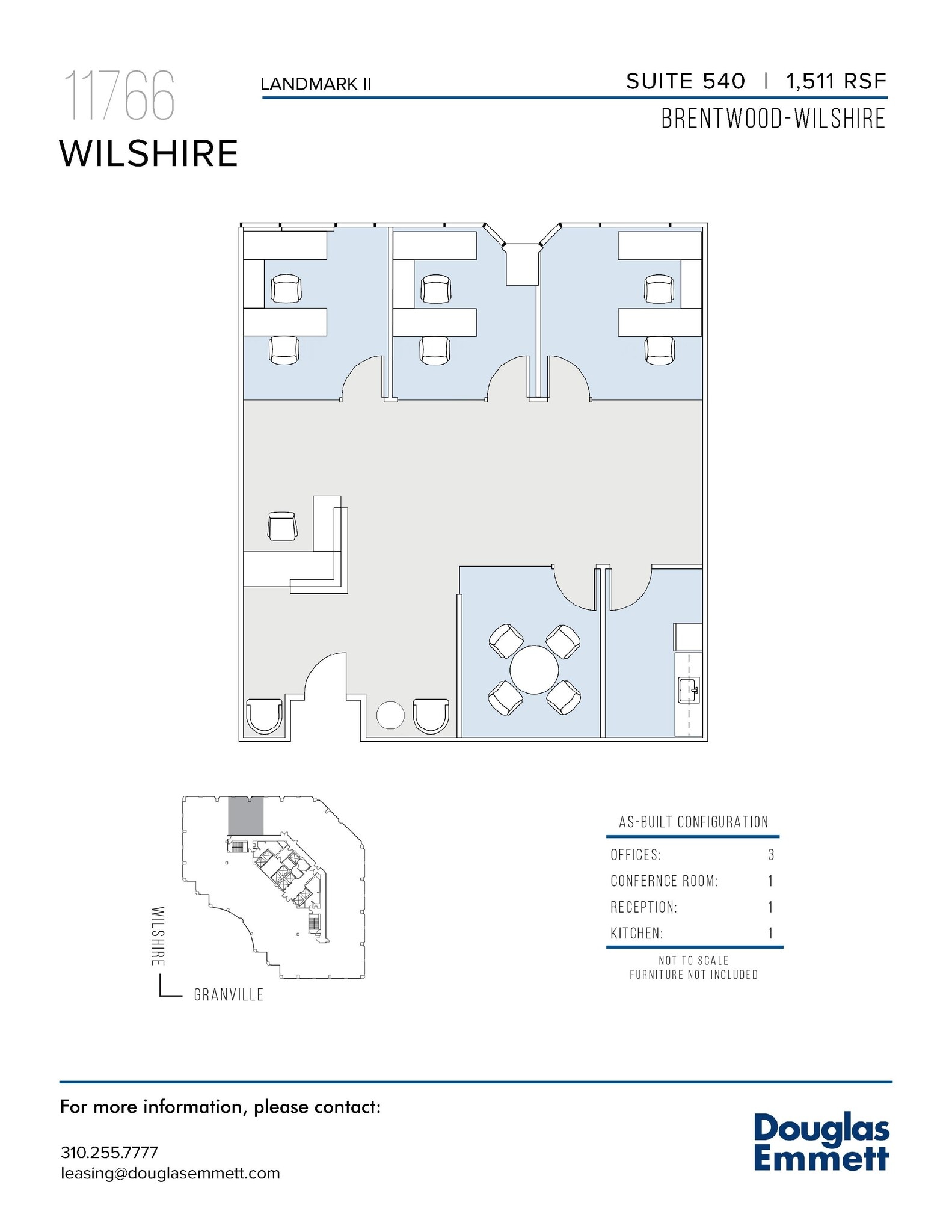 11766 Wilshire Blvd, Los Angeles, CA à louer Plan d’étage– Image 1 sur 1