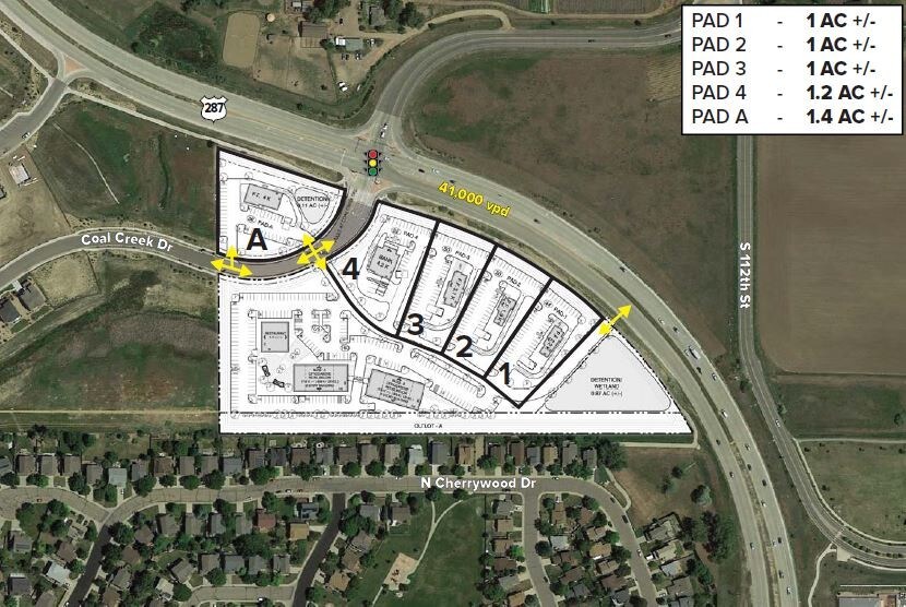 Hwy 287 & Trails At Coal Creek Drive, Lafayette, CO à vendre - Aérien – Image 2 sur 3