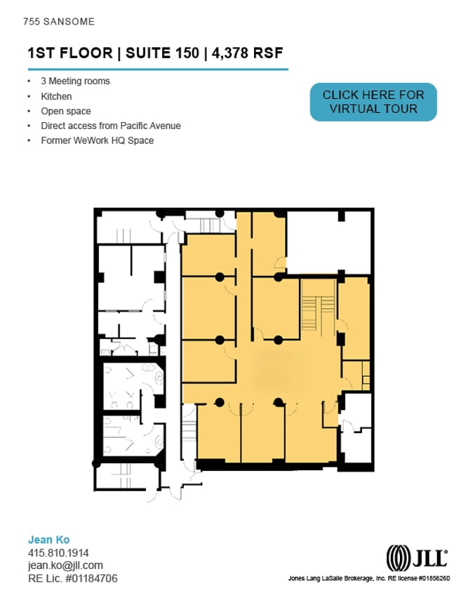 755 Sansome St, San Francisco, CA à louer Plan d’étage– Image 1 sur 1