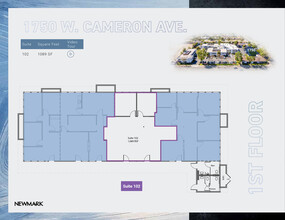 1710 W Cameron Ave, West Covina, CA à louer Plan d’étage– Image 1 sur 2