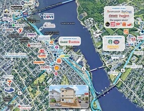 1240-1246 N Main St, Fall River, MA - VUE AÉRIENNE  vue de carte