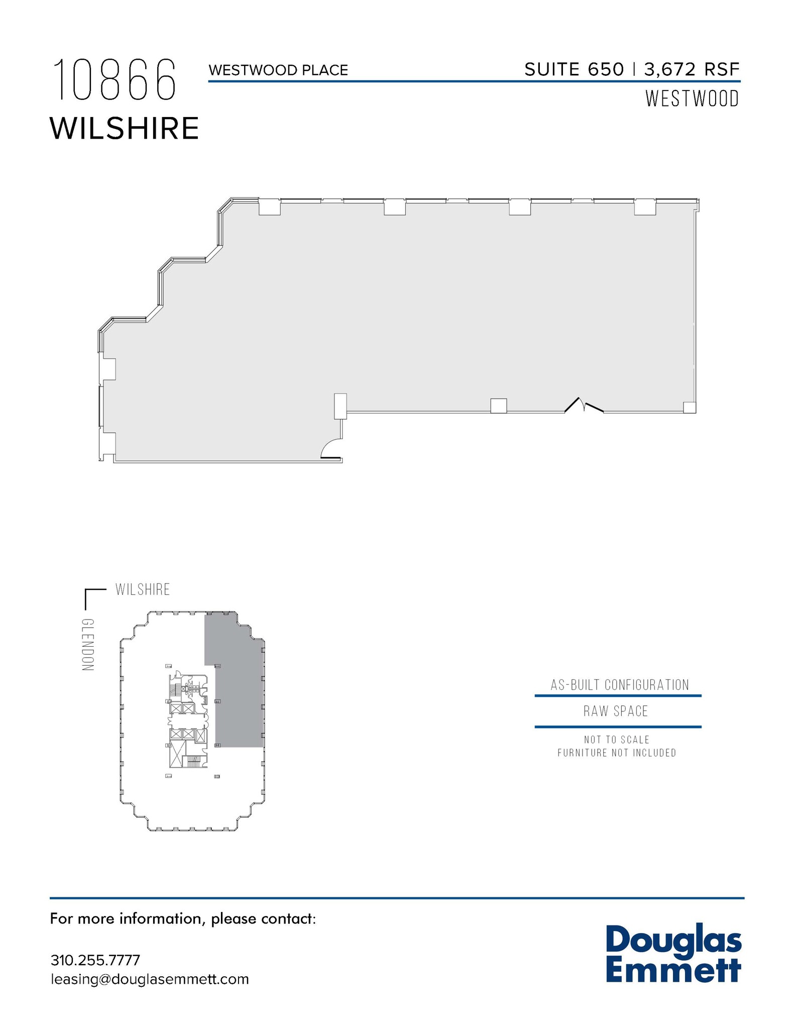 10866 Wilshire Blvd, Los Angeles, CA à louer Plan d’étage– Image 1 sur 1