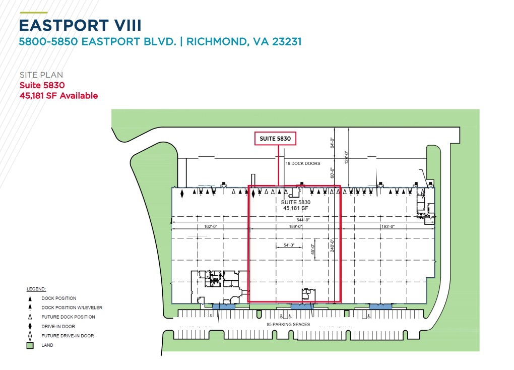 5600-5626 Eastport Blvd, Richmond, VA à louer Plan d’étage– Image 1 sur 1