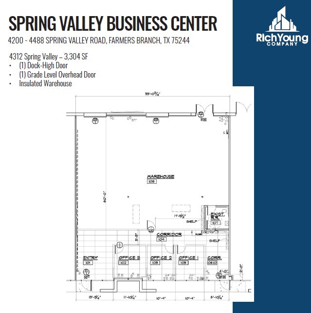 4440-4460 Spring Valley Rd, Dallas, TX à louer Plan d’étage– Image 1 sur 1