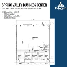 4440-4460 Spring Valley Rd, Dallas, TX à louer Plan d’étage– Image 1 sur 1