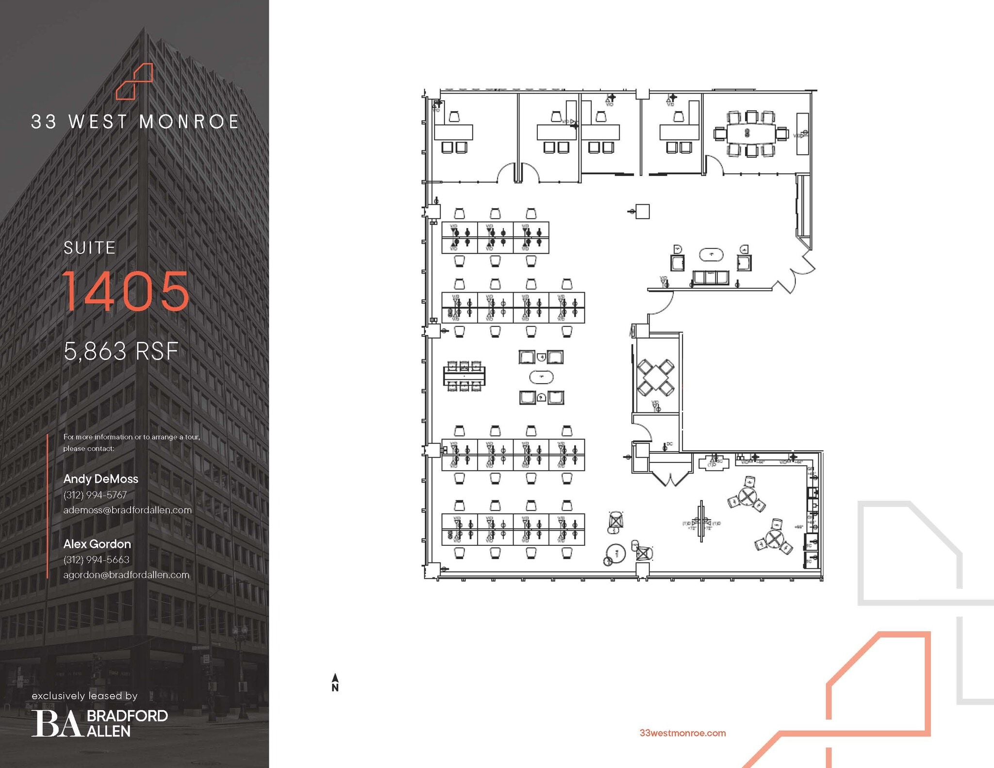 33 W Monroe St, Chicago, IL à louer Plan d’étage– Image 1 sur 5
