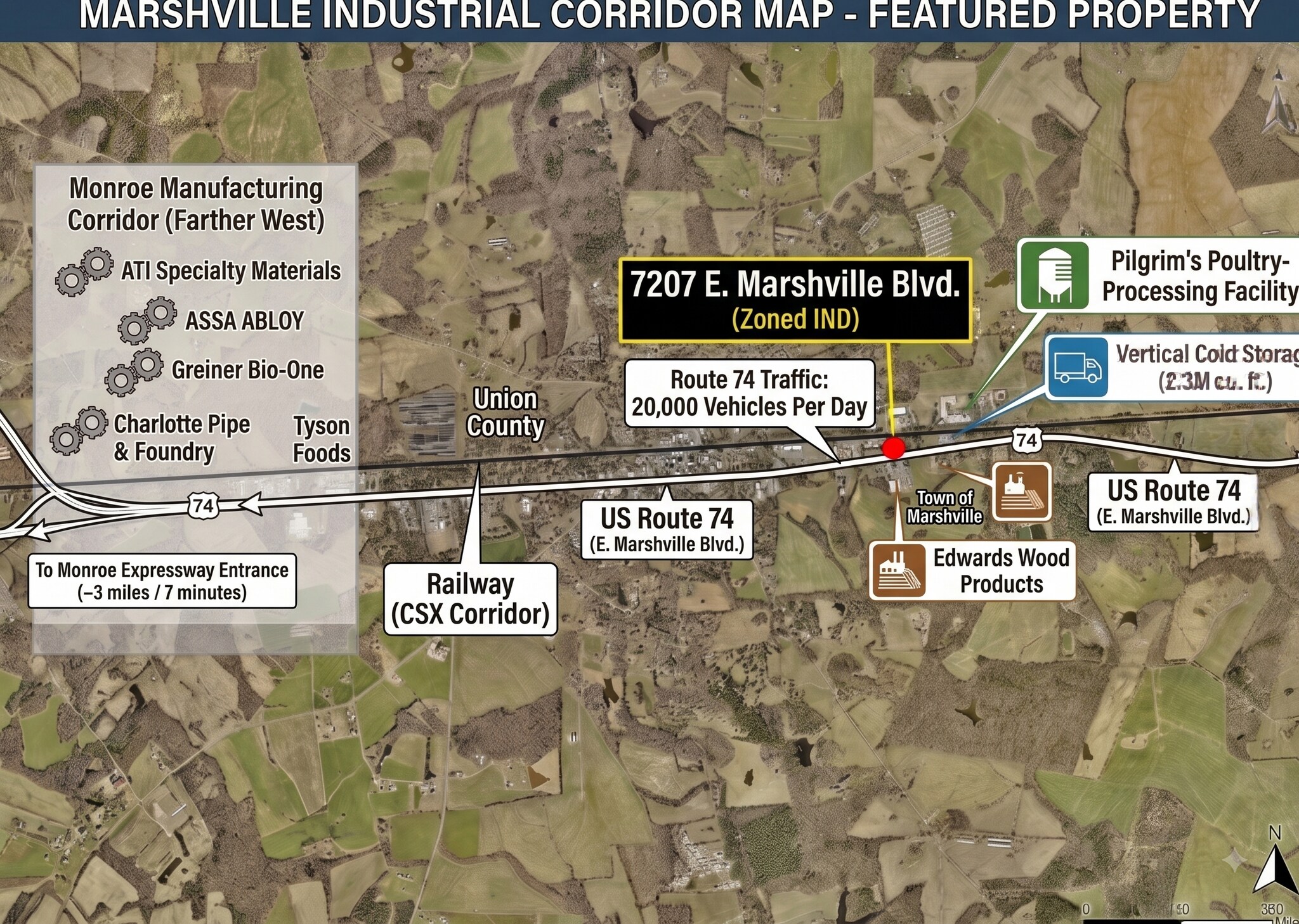 7207 E Marshville Blvd, Marshville, NC à vendre Photo principale– Image 1 sur 2