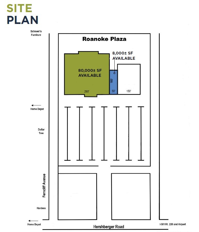 2911-2917 Hershberger Rd NW, Roanoke, VA à louer Plan de site– Image 1 sur 1