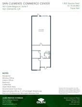 931 Calle Negocio, San Clemente, CA à louer Plan d’étage– Image 1 sur 1