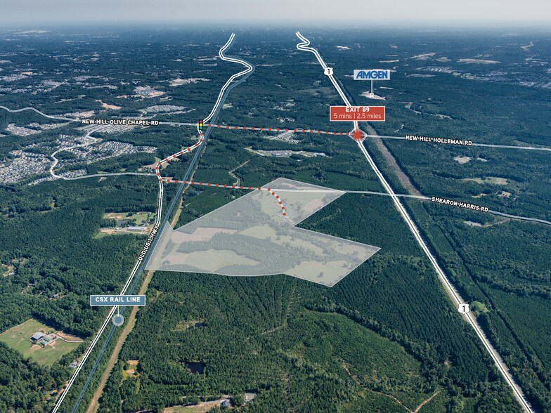4300 Shearon Harris Rd, New Hill, NC à vendre - Aérien – Image 2 sur 2