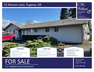 Plus de détails pour 32 Marion Ln, Eugene, OR - Local commercial à vendre