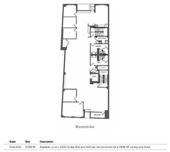 7514 Wisconsin Ave, Bethesda, MD à louer Plan d’étage– Image 1 sur 1
