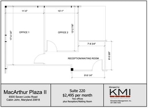 6500 Seven Locks Rd, Cabin John, MD à louer Plan d’étage– Image 1 sur 6