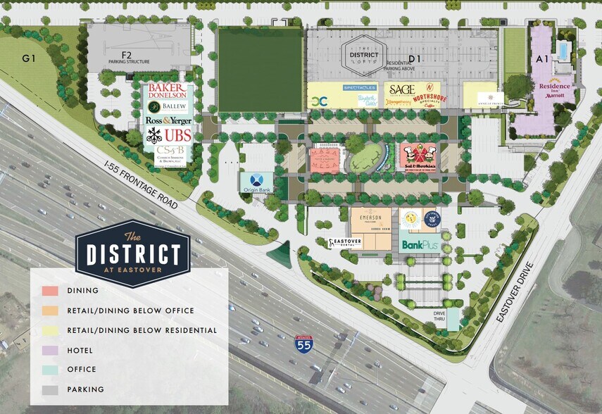 1200 Eastover Dr, Jackson, MS à louer - Plan de site – Image 3 sur 8
