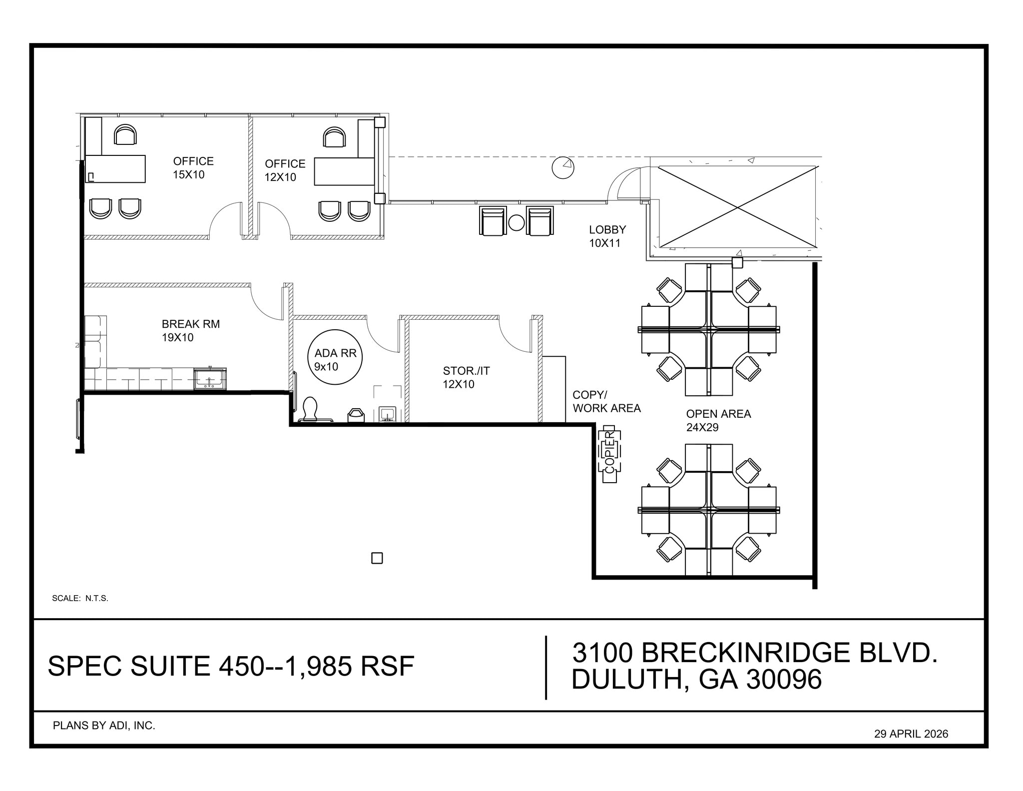 3100 Breckinridge Blvd, Duluth, GA à louer Plan de site– Image 1 sur 1