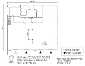 22425-22433 72nd Ave S, Kent, WA à louer Plan d’étage– Image 1 sur 2