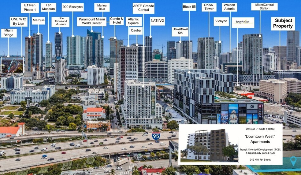 342 NW 7th St, Miami, FL à vendre - Aérien – Image 2 sur 9