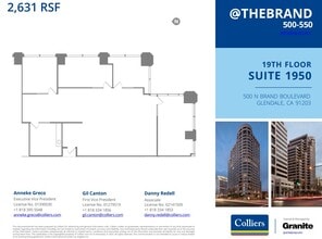 500-550 N Brand Blvd, Glendale, CA à louer Plan d’étage– Image 1 sur 1