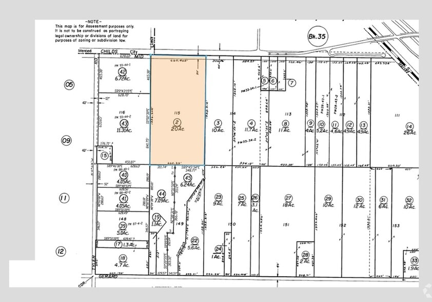 864 E Childs Ave, Merced, CA à vendre - Plan cadastral – Image 3 sur 3