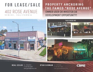 Plus de détails pour 402 Rose Ave, Venice, CA - Local commercial à vendre