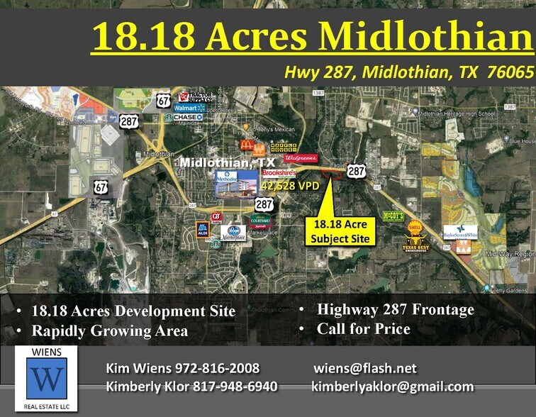 Highway 287, Midlothian, TX à vendre - Aérien – Image 1 sur 4