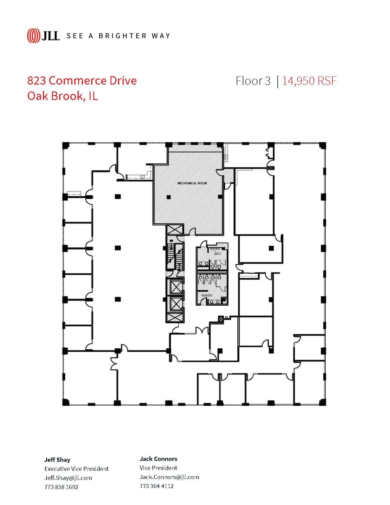 823 Commerce Dr, Oak Brook, IL à louer Plan d’étage– Image 1 sur 2
