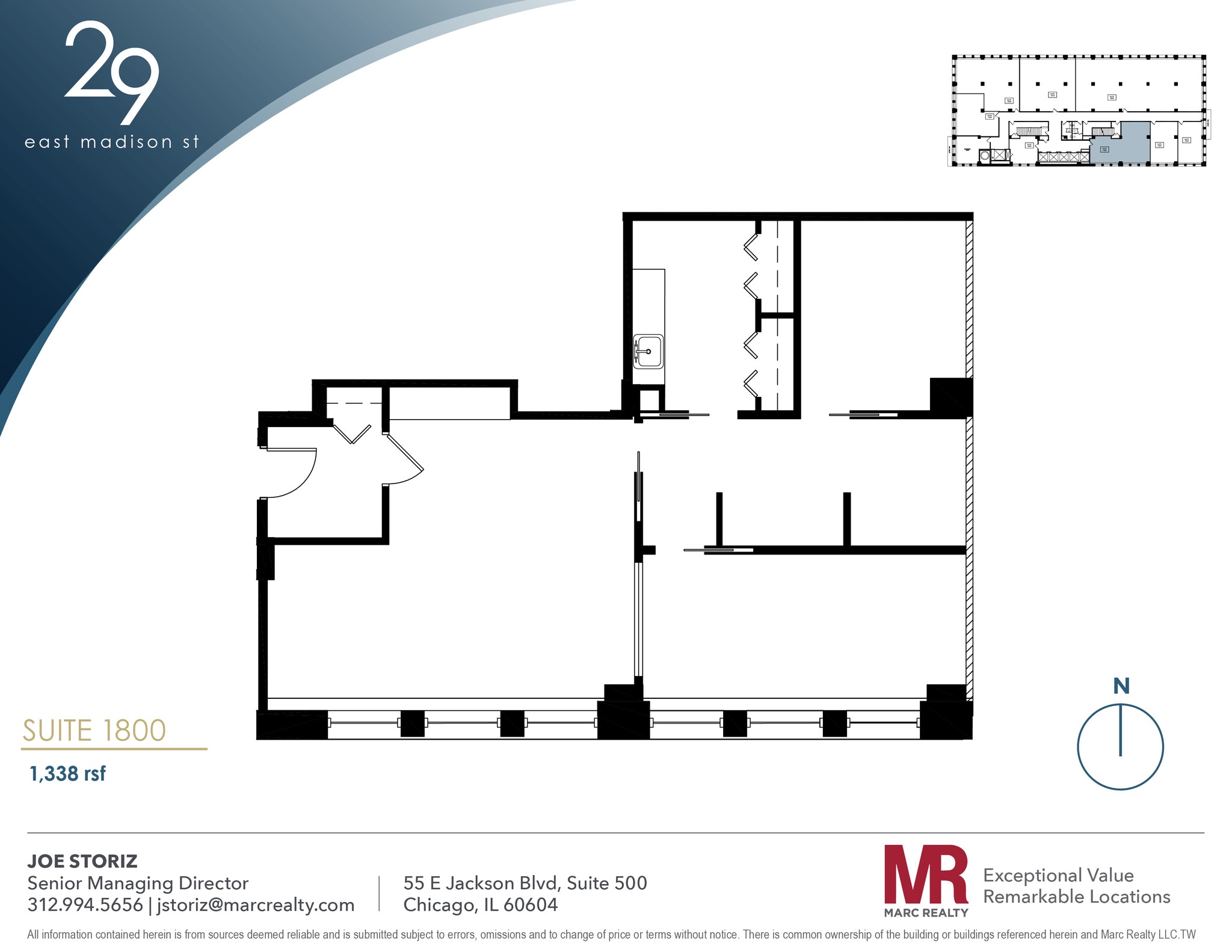 29 E Madison St, Chicago, IL à louer Plan d’étage– Image 1 sur 10