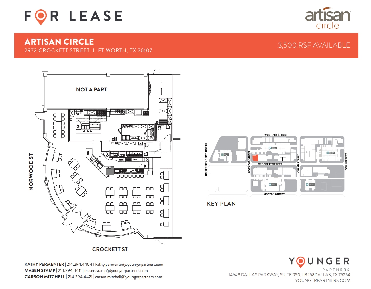 2973 W 7th St, Fort Worth, TX à louer Plan d’étage– Image 1 sur 1