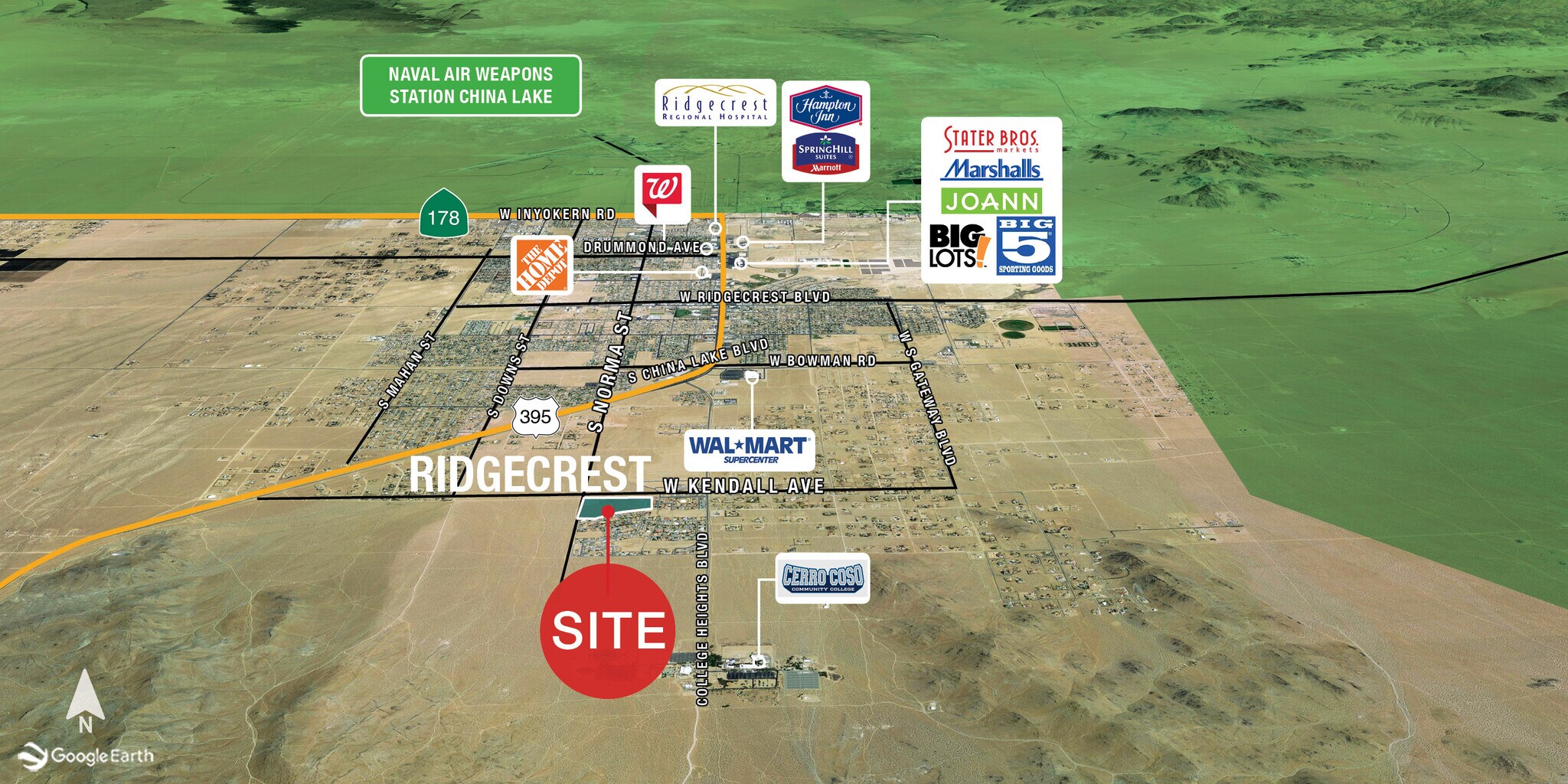 SE Corner Of Kendall & Norma, Ridgecrest, CA à vendre Photo de l’immeuble– Image 1 sur 9