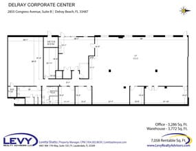 2855-2915 S Congress Ave, Delray Beach, FL à louer Plan d’étage– Image 2 sur 4