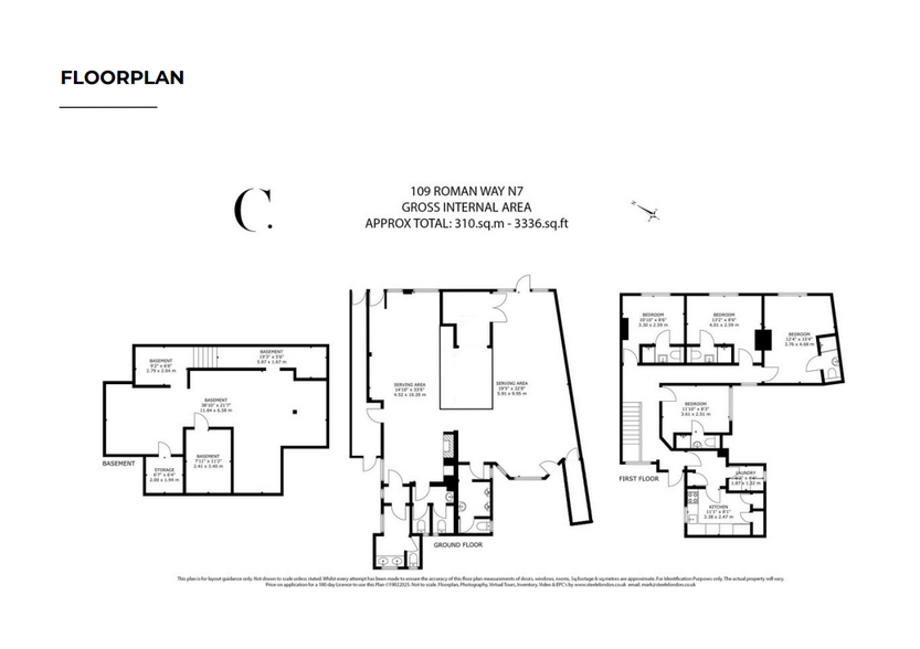 109-110 Roman Way, Londres à vendre - Plan d’étage – Image 2 sur 2