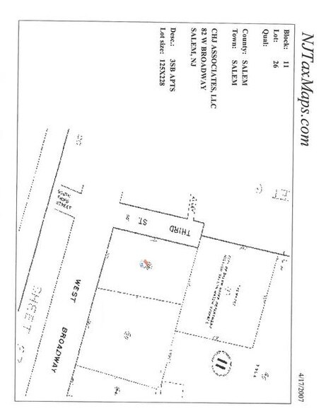 82 W Broadway, Salem, NJ à vendre - Plan cadastral – Image 2 sur 22