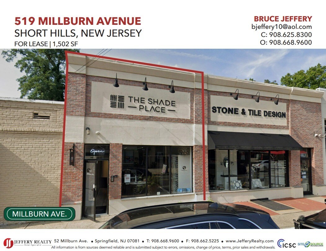 519 Millburn Ave, Short Hills, NJ à louer Photo de l’immeuble– Image 1 sur 2