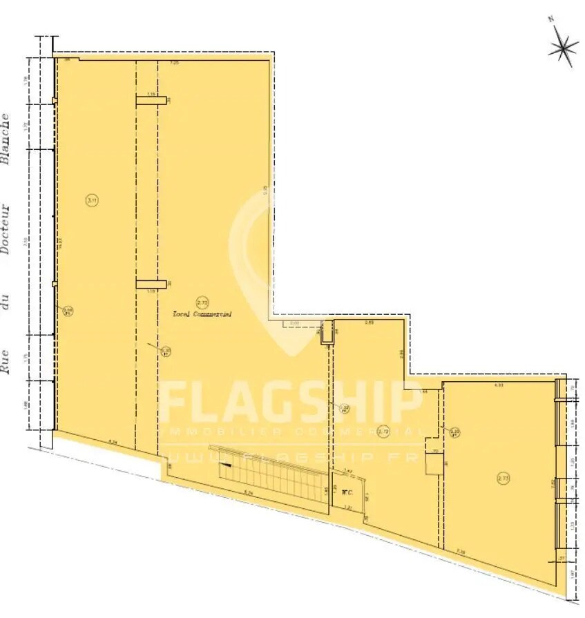Local commercial dans Paris à louer Plan d’étage– Image 1 sur 2