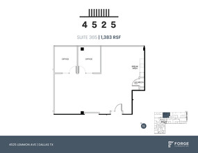 4525 Lemmon Ave, Dallas, TX à louer Plan d’étage– Image 1 sur 4